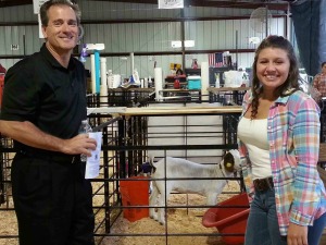 Mr. Rogers with Joanna and her goat.