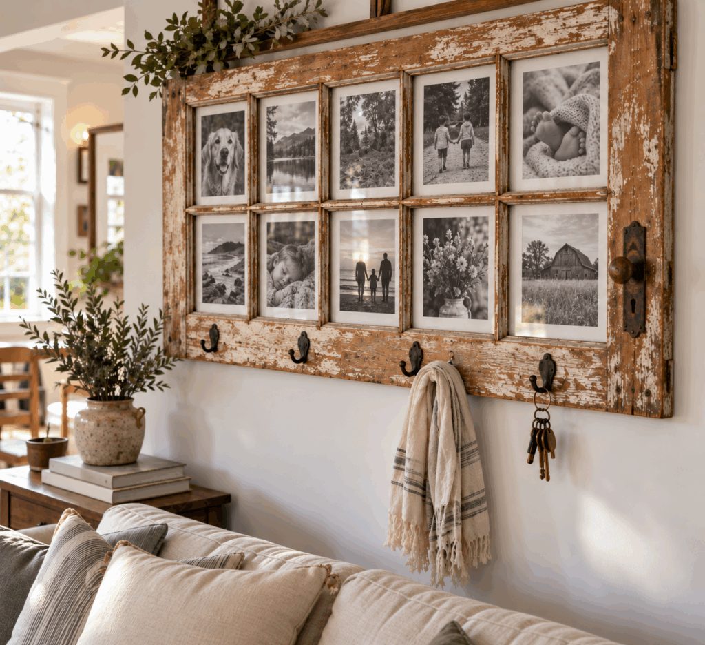 Rustic Window Photo Collage