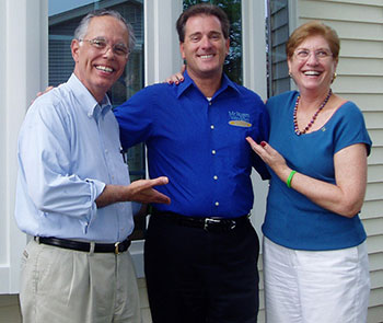 Photo of Mr. Rogers with happy customers