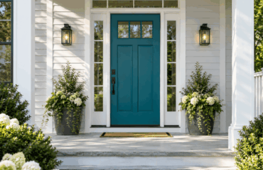 Welcoming Teal Entry Door Welcoming Teal Entry Door