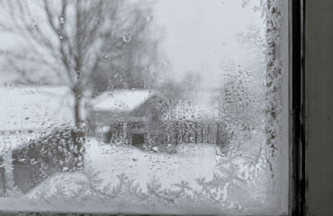 Frosty Window Pane - Cold Window Scene