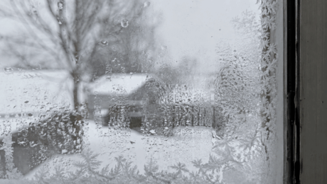 Frosted Window Frosty Window Pane - Cold Window Scene