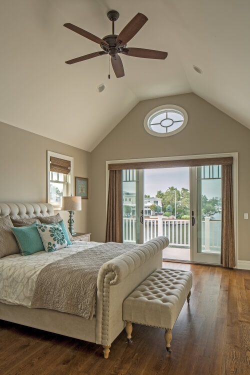 bedroom with patio door