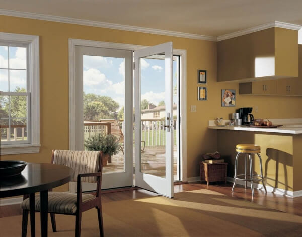 frenchwood hinged doors in kitchen