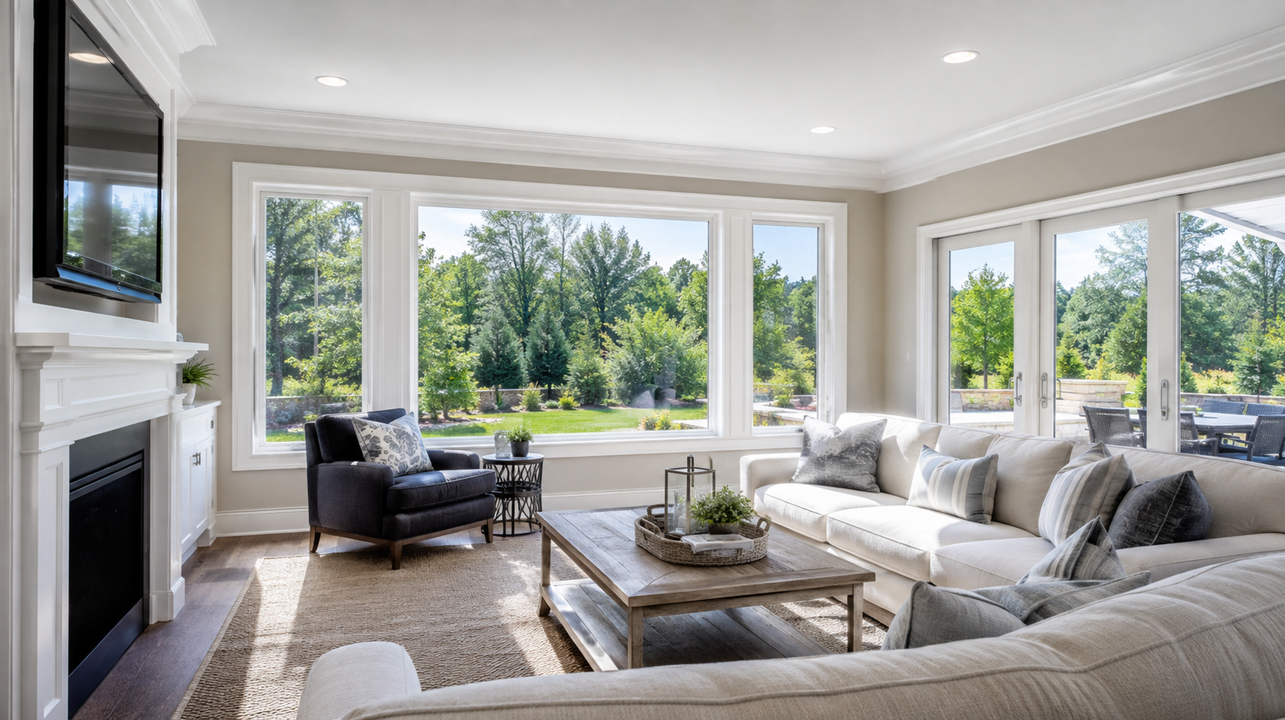 SmartSun glass windows in a Virginia Beach living room